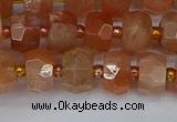 CRB1291 15.5 inches 5*8mm faceted rondelle moonstone beads