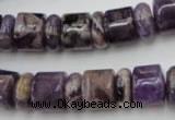 CRB130 15.5 inches 6*12mm & 10*12mm rondelle dogtooth amethyst beads