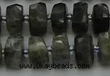 CRB1301 15.5 inches 6*10mm faceted rondelle labradorite beads