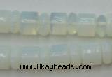 CRB135 15.5 inches 6*12mm & 10*12mm rondelle opal beads