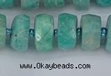 CRB1373 15.5 inches 7*14mm faceted rondelle amazonite beads