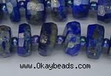 CRB1392 15.5 inches 6*12mm faceted rondelle lapis lazuli beads