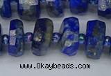 CRB1394 15.5 inches 8*16mm faceted rondelle lapis lazuli beads