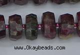 CRB1403 15.5 inches 7*14mm faceted rondelle tourmaline beads