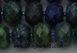 CRB1455 15.5 inches 10*14mm faceted rondelle chrysocolla beads