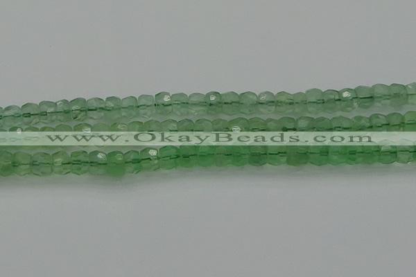 CRB1459 15.5 inches 5*8mm faceted rondelle green fluorite beads