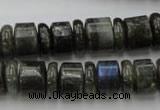 CRB148 15.5 inches 6*12mm & 10*12mm rondelle labradorite beads