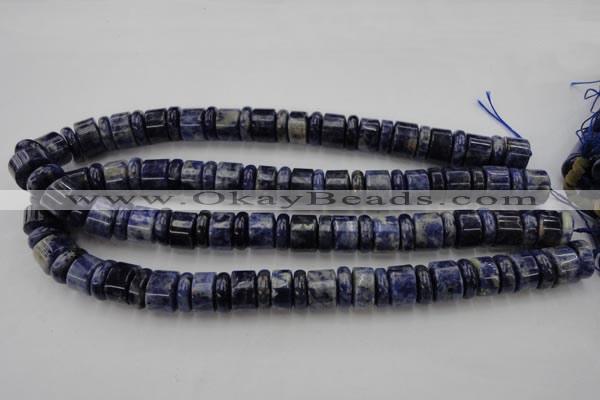 CRB161 15.5 inches 5*14mm & 10*14mm rondelle sodalite gemstone beads