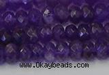 CRB1804 15.5 inches 4*6mm faceted rondelle amethyst beads