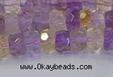 CRB1808 15.5 inches 5*8mm faceted rondelle ametrine beads