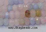 CRB1828 15.5 inches 4*6mm faceted rondelle morganite beads