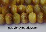 CRB1838 15.5 inches 6*10mm faceted rondelle golden tiger eye beads