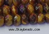 CRB1841 15.5 inches 5*8mm faceted rondelle yellow tiger eye beads