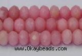 CRB1848 15.5 inches 4*6mm faceted rondelle pink opal beads