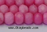 CRB1850 15.5 inches 6*10mm faceted rondelle pink opal beads