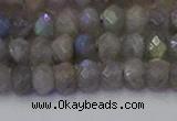 CRB1852 15.5 inches 4*6mm faceted rondelle labradorite beads