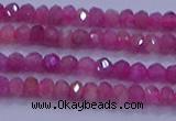 CRB1878 15.5 inches 2*3mm faceted rondelle red tourmaline beads