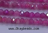 CRB1879 15.5 inches 2.5*4mm faceted rondelle red tourmaline beads