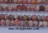 CRB1881 15.5 inches 2*3mm faceted rondelle rhodochrosite beads