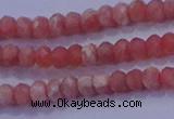 CRB1884 15.5 inches 2*3mm faceted rondelle rhodochrosite beads