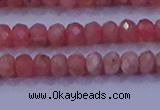 CRB1885 15.5 inches 2.5*4mm faceted rondelle rhodochrosite beads