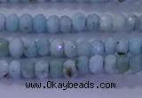 CRB1893 15.5 inches 2*3mm faceted rondelle larimar beads