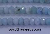 CRB1895 15.5 inches 3*5mm faceted rondelle larimar beads