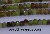 CRB1918 15.5 inches 2*3mm faceted rondelle green garnet beads