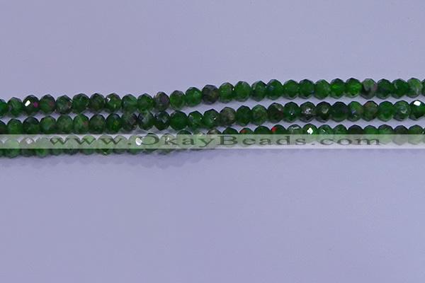 CRB1922 15.5 inches 2.5*4mm faceted rondelle diopside beads