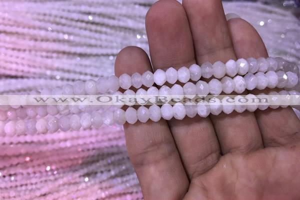 CRB1966 15.5 inches 4*6mm faceted rondelle white moonstone beads