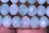 CRB1987 15.5 inches 4*6mm faceted rondelle amazonite gemstone beads