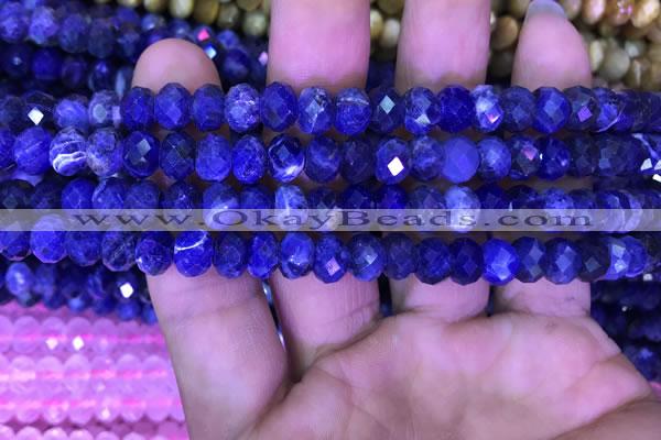 CRB1992 15.5 inches 6*8mm faceted rondelle sodalite beads