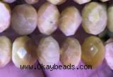 CRB1993 15.5 inches 6*8mm faceted rondelle golden tiger eye beads