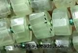 CRB2042 15.5 inches 11mm - 12mm faceted tyre prehnite beads