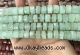 CRB2165 15.5 inches 8mm - 9mm faceted tyre light prehnite beads