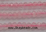 CRB220 15.5 inches 2.5*4mm faceted rondelle rose quartz beads