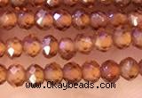 CRB2213 15.5 inches 2*3mm faceted rondelle orange garnet beads