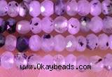 CRB2214 15.5 inches 2*3mm faceted rondelle black rutilated quartz beads