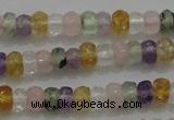 CRB222 15.5 inches 2.5*4mm faceted rondelle mixed quartz beads