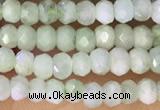 CRB2229 15.5 inches 2*3mm faceted rondelle prehnite beads