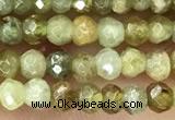 CRB2238 15.5 inches 2*3mm faceted rondelle green garnet beads