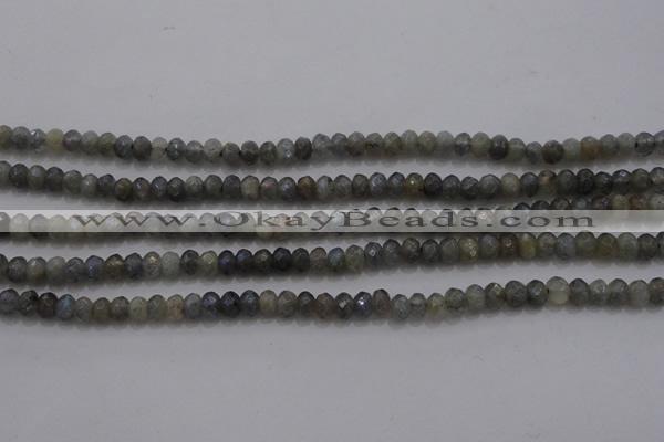 CRB225 15.5 inches 2.5*4mm faceted rondelle AB-color labradorite beads