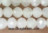 CRB2255 15.5 inches 3*4mm faceted rondelle white moonstone beads