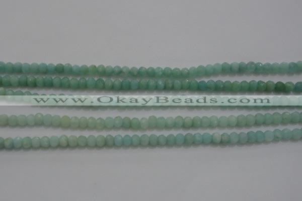 CRB226 15.5 inches 2.5*4mm faceted rondelle amazonite beads