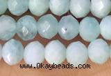 CRB2260 15.5 inches 3*4mm faceted rondelle amazonite beads