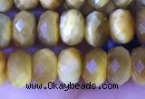 CRB2289 15.5 inches 4*6mm faceted rondelle golden tiger eye beads