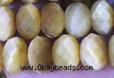 CRB2290 15.5 inches 5*8mm faceted rondelle golden tiger eye beads