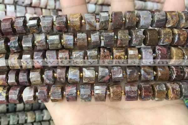 CRB2305 15.5 inches 7mm - 8mm faceted tyre pietersite beads