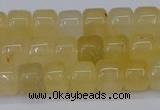 CRB2500 15.5 inches 6*8mm rondelle yellow jade beads wholesale