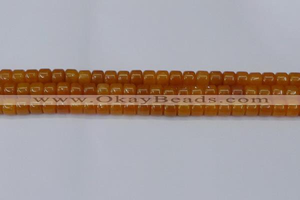 CRB2501 15.5 inches 6*8mm rondelle yellow jade beads wholesale